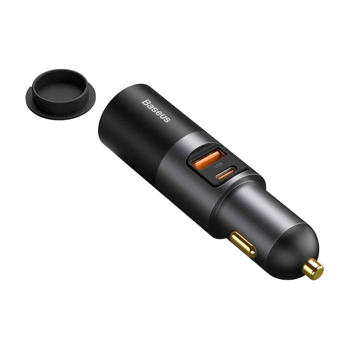 Baseus Share Together Fast Charge Car Charger with Cigarette Lighter Expansion Port USB+Type-C 120W Grey Baseus Share Together Fast Charge Car Charger with Cigarette Lighter Expansion Port USB+Type-C 120W Grey